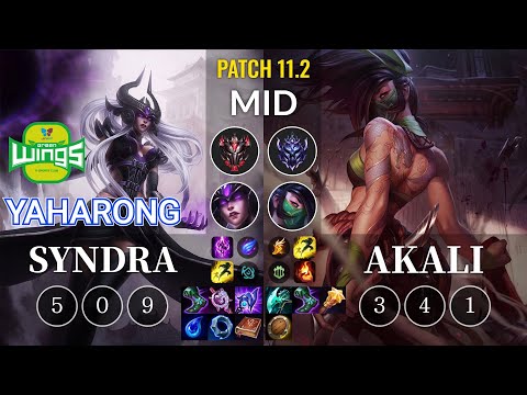 JAG Yaharong Syndra vs Akali Mid - KR Patch 11.2