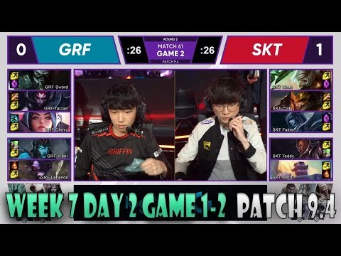 SKT vs Griffin Game 2 | W7D2 S9 LCK 2019 Spring | SK Telecom T1 vs Griffin - Patch 9.4
