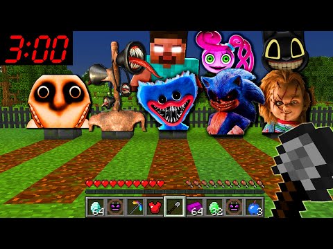 DESENTERREI 8 MONSTROS ÁS 3:00 DA MADRUGADA NO MINECRAFT | Amandinha