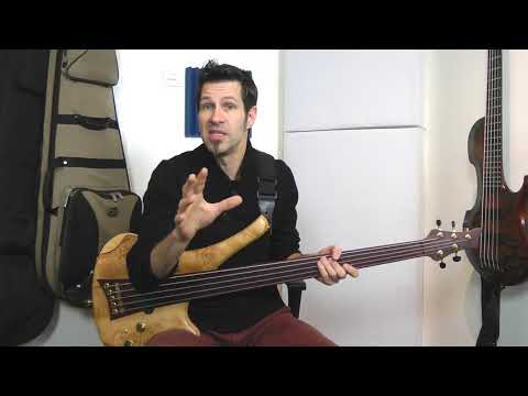 Fre0104 - Fretless #4 (Intonation #3 - Dreiklänge) - German Bass Lesson Tutorial