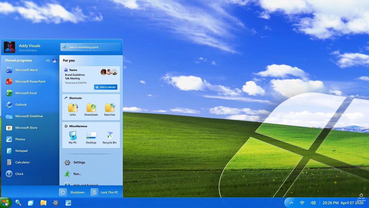 Windows XP 2026 Edition: A Great New Concept