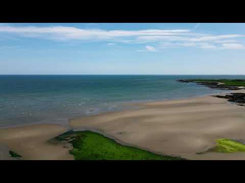 Gormanston Beach Ireland coastline 4k drone