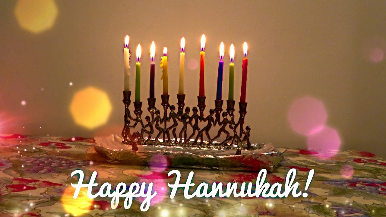 Happy Hanukkah! Candles Timelapse - Menorah Chanukkah Greeting E Card