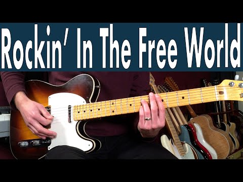 Jak zagrać na gitarze utwór „Rockin' In The Free World” | Lekcja gry na gitarze Neila Younga + sa...