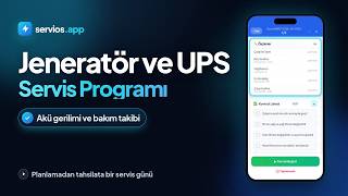 Jeneratör ve UPS Servis Programı | Servios Tanıtım Turu