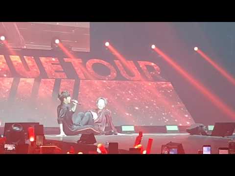 B.I. help Bobby sit-up while iKONIC singing Love Scenario