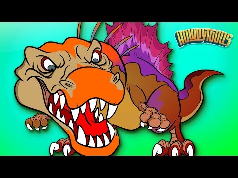 SPINOSAURUS SONG - Dinosaur Battles - Spinosaurus vs T-Rex - Dinosaur Songs by Howdytoons