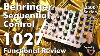 Video thumbnail for Behringer 1027 Clocked Sequential Control Module playing with 2500 Series - Review[direct sound] by Penishead
