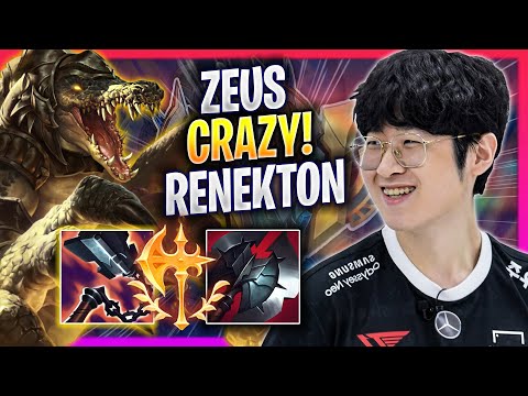 ZEUS CRAZY GAME WITH RENEKTON! - T1 Zeus Plays Renekton TOP vs Udyr! | Season 2023