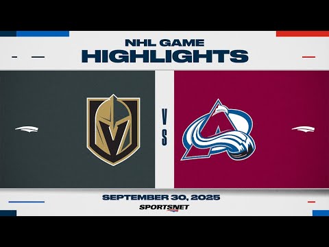 NHL Preseason Highlights | Golden Knights vs. Avalanche - September 30, 2025