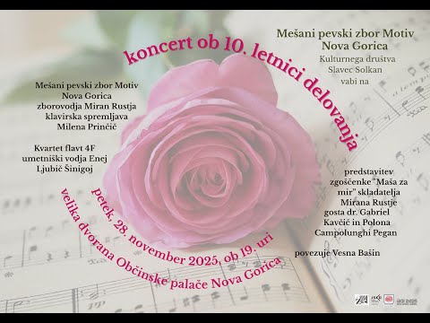 Koncert ob 10. letnici delovanja Mešani pevski zbor Motiv