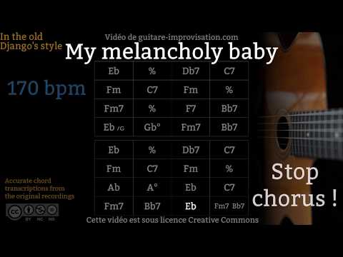 My Melancholy Baby (170 bpm) - Gypsy jazz Backing track / Jazz manouche