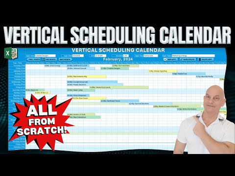 How To Create A Vertical Scheduling Calendar In Excel FROM SCRATCH FREE TEMPLATE