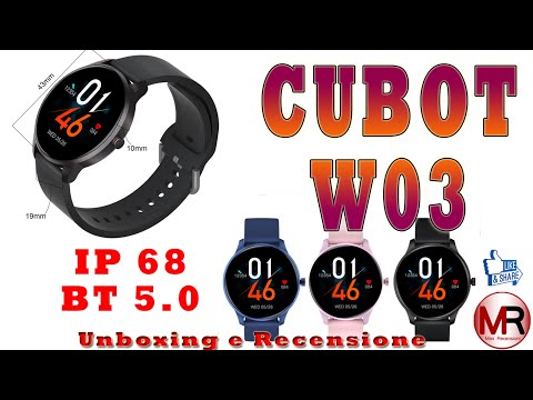 Cubot W03: Sportwatch BT5 IP68 con SpO2, bel design e super conveniente.