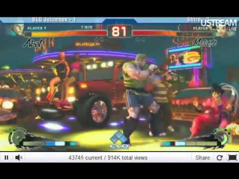 EVO 2011 SSF4 AE Top 32 - Juicebox (Abel) vs Shiro (Makoto)