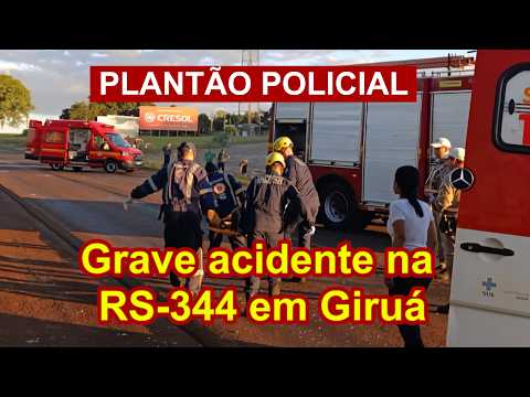 Acidente envolve três três veículos na RS-344 em Giruá