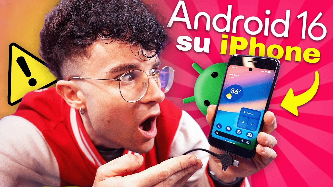 HO INSTALLATO ANDROID 16 NATIVO SU UN IPHONE! 🤯 FOLLIA COMPLETA!