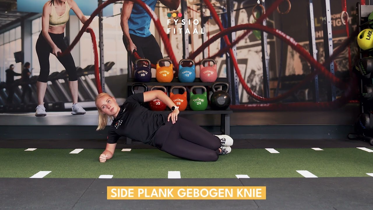 Video thumbnail: Side plank bent knee - instructional video