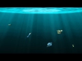 Underwater Animation With Fish And Water Sound Background Video