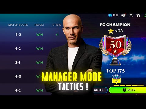 The BEST TACTICS in Manager Mode to hit 50 STAR!🌟