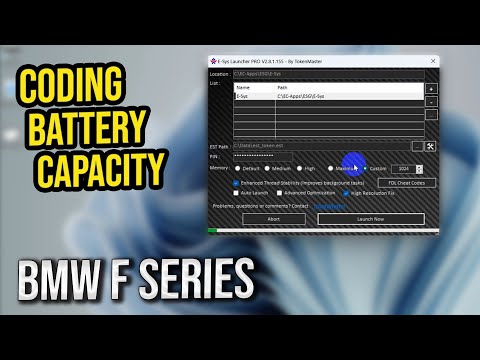 How to Code BMW F Series Battery Capacity with E-Sys