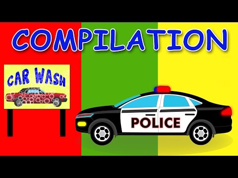 CAR WASH | COMPILATION | Videos For Children | Videos for kids | Learn Vehicles