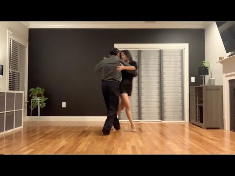 Argentine Tango Vocabulary: Sacada variation 2 - Back and forward sacadas for leaders and followers