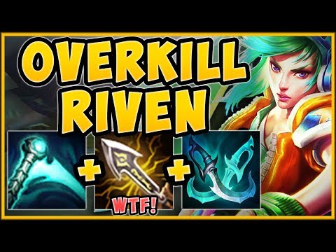 WTF! NO SKILL NEEDED?? OVERKILL CRIT RIVEN IS 100% STUPID! RIVEN TOP GAMEPLAY S9 - League of Legends