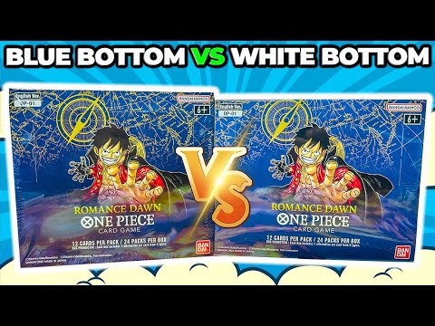 One Piece OP-01 Romance Dawn Blue Bottom VS White Bottom Booster Box!