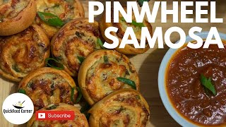 OVEN BAKED PINWHEEL SAMOSA  | پن ويل سموسہ | Quick and Easy | Recipe by QuickFood Corner