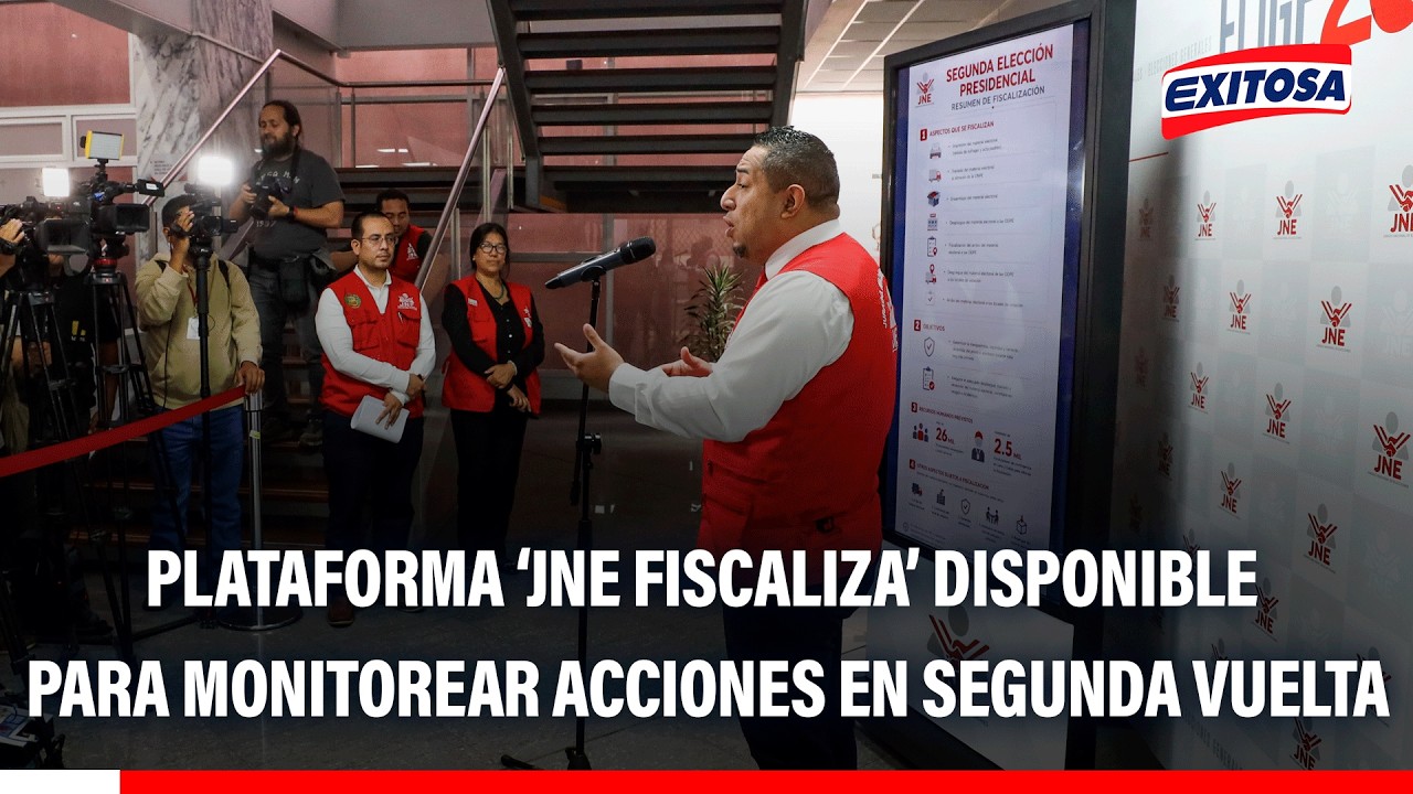 🔴🔵 JNE lanza oficialmente plataforma para monitorear fiscalización en segunda vuelta