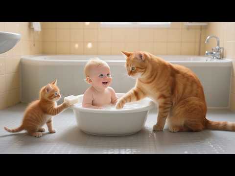 Mom Cat Rescues Abandoned Baby 👶 Nurses & Waits for Mom | Heartwarming Tales ❤️#cat #cute