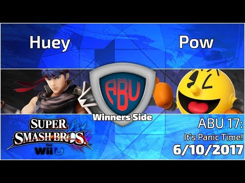 ABU 17: Huey (Ike) vs. Pow (Pac-Man) - SSB4 Singles Winners R2