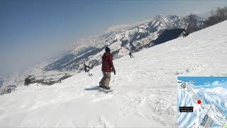 理查滑石打丸山上半部｜最後卡板摔三圈｜現在看 GoPro 6 真的很晃｜18-19雪季