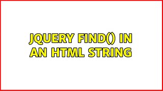 jQuery find() in an HTML string