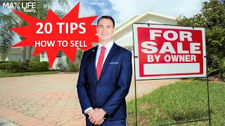 20 Tips, How to sell your house yourself. How to sell my house fast. How to save money when selling.