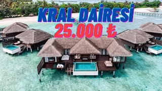 Maldivler'de Geceliği 25.000 TL Kral Dairesi Turu