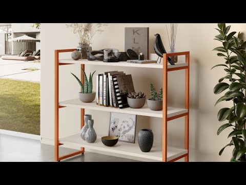 Video thumbnail of Aparador Milão com 3 Prateleiras KLM Móveis