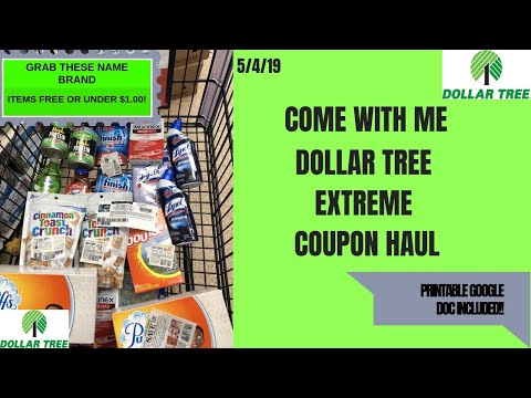 Dollar Tree 🌳 Extreme Coupon Haul~Come with me What Coupons Worked~Name Brand Items Under $1.00 WOW