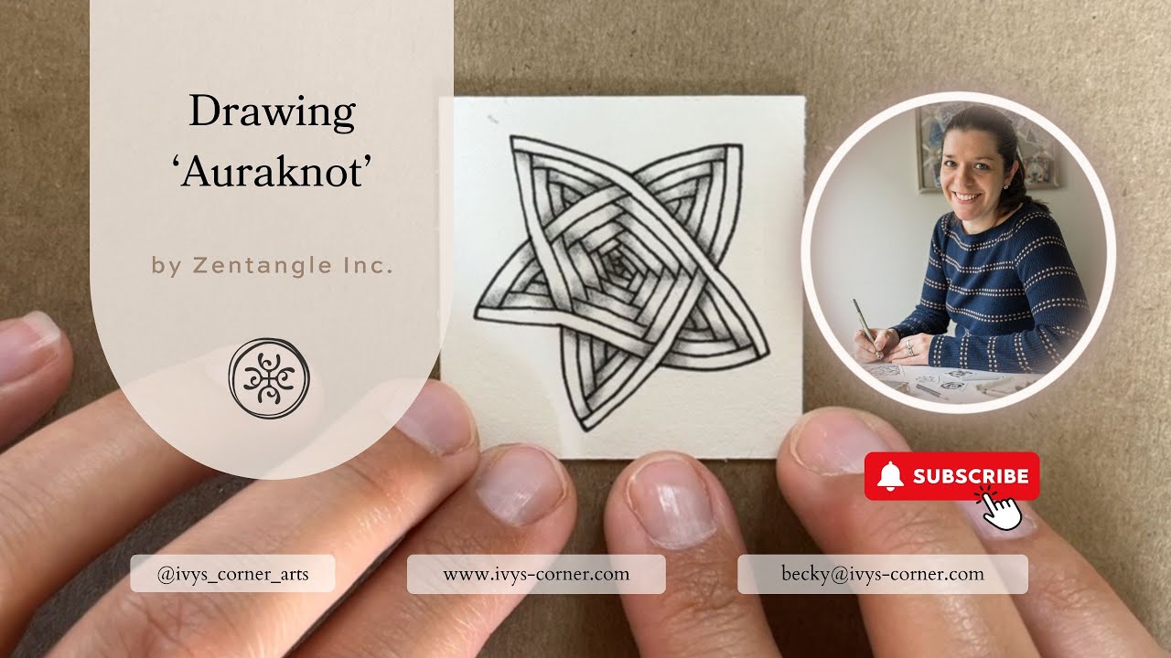 How to Draw Auraknot | Zentangle Tangle Tutorial #auraknot #zentangle #ivyscorner