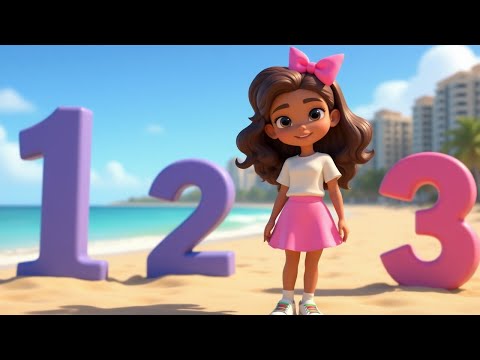 Learn Numbers 1 to 10 for Kids | Malibu Beach Counting Fun | Learn With Love