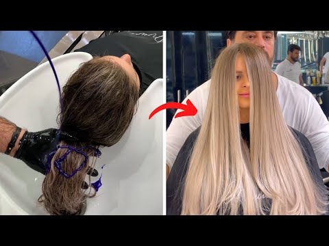 Brown To Blonde Balayage Hair Transformation