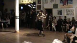Julio Bassan and Carina Moeller performing milonga