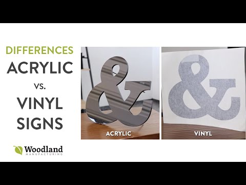 Part of a video titled Acrylic Letters vs. Vinyl Signs - Differences in Plastic Sign Materials