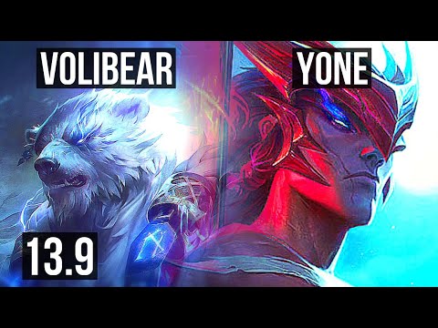 VOLIBEAR vs YONE (TOP) | Rank 3 Voli | TR Challenger | 13.9
