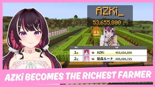 Getting Addicted to Harvesting Made AZKi The Richest Farmer In Minecraft 【Hololive】