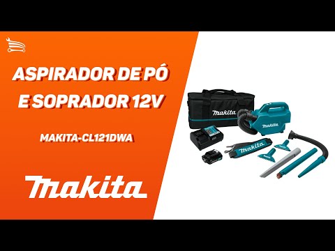 Aspirador de Pó e Soprador 12V com Bateria 2.0 Ah, Carregador e Bolsa - Video