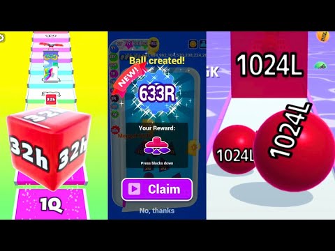 Ball Run 2048 vs Bounce Merge 3D 633R New High Score vs Jelly Run 2048 🚀 #ballgameshub