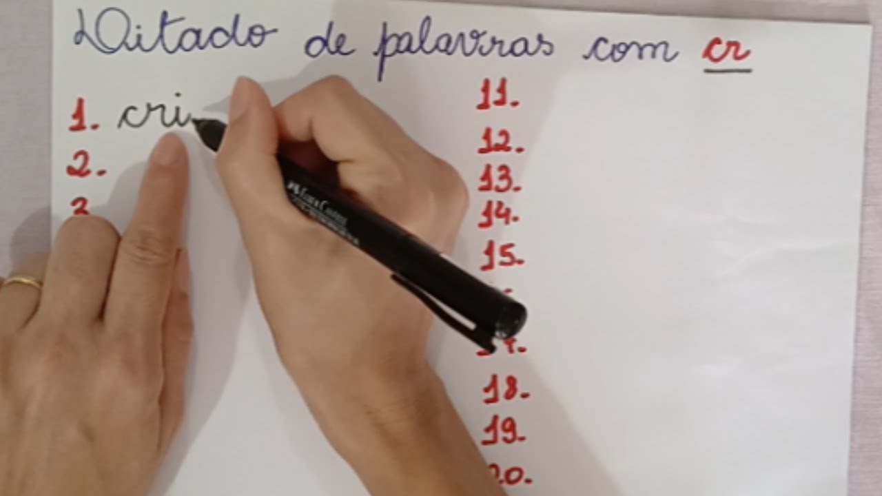 Ditado de Palavras Com CR | -  📝 Aula de Português!