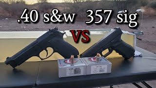 .40 s&w VS 357 sig (Underwood Ammo Test) *135gr VS 124gr* Ballistics Gel Test